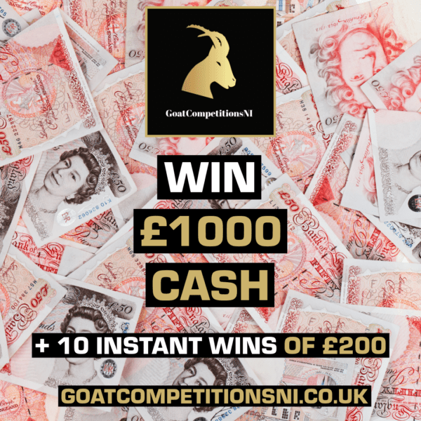 WIN £1000 + 10 INSTANT WINS OF £200