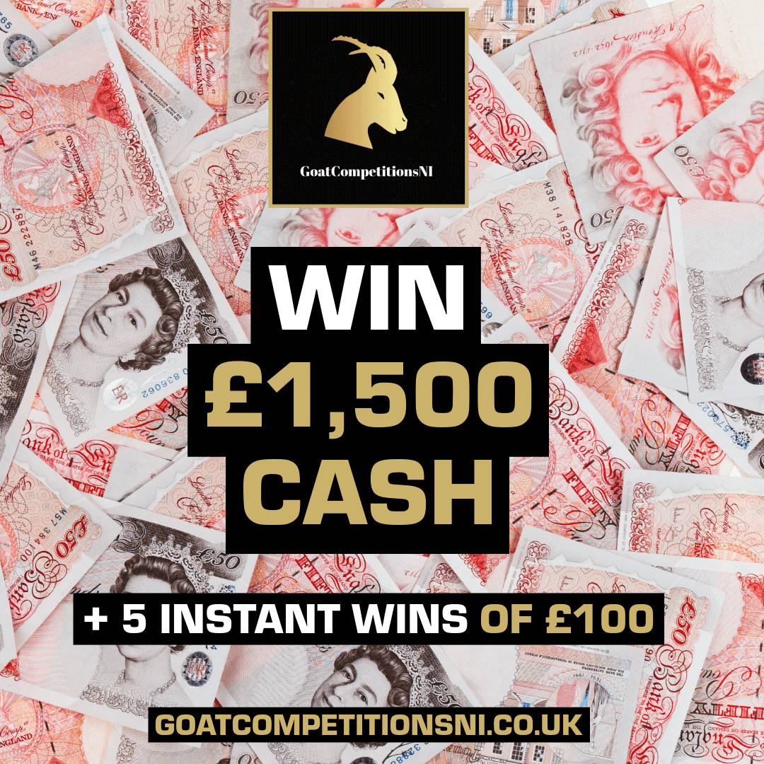 WIN £1500 + 5 INSTANT WINS OF £100