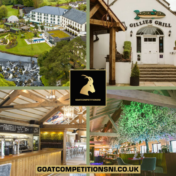 *FREE TO ENTER* THREE COURSE DINNER VOUCHER FOR 2 @ GALGORM