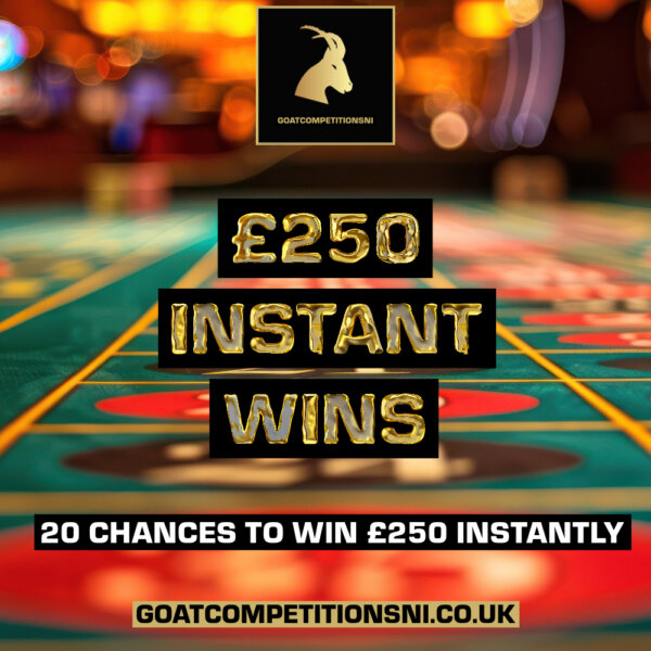 x20 CHANCES TO WIN £250 INSTANTLY!! £1,000 MAIN PRIZE - 5P TO ENTER!!