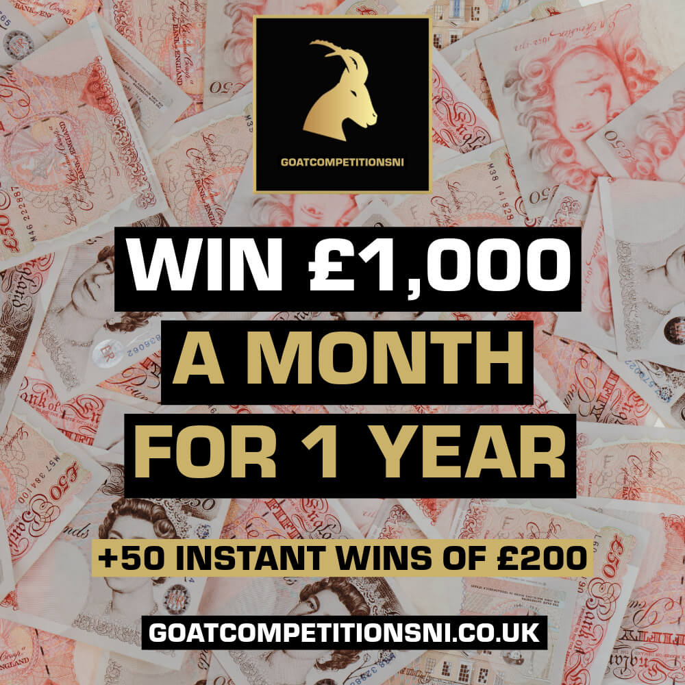 WIN £1,000 A MONTH FOR 1 YEAR + 50 INSTANT WINS OF £200