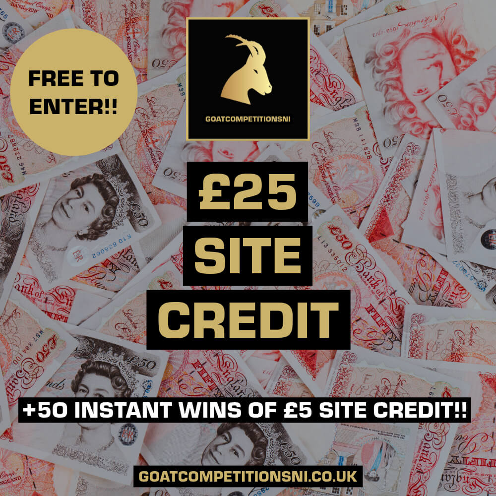 £25 SITE CREDIT + 50 INSTANT WINS OF £5 SITE CREDIT – AUTO DRAW