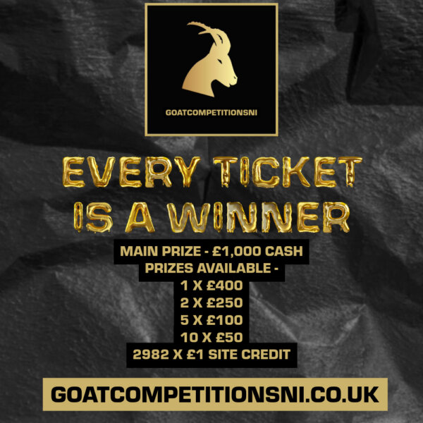 EVERY TICKET IS A WINNER - £1,000 END PRIZE!! 23/09