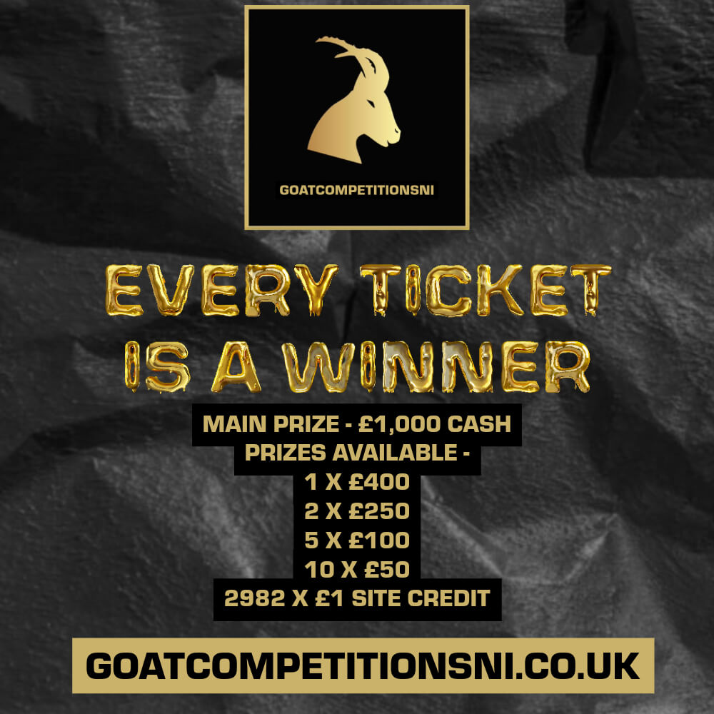 EVERY TICKET IS A WINNER - £1,000 END PRIZE!! 23/09