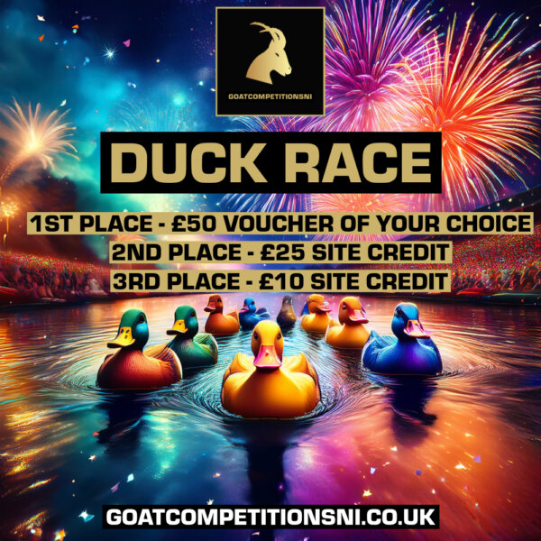 DUCK RACE - FREE TO ENTER - ONLY 100 TICKETS!!