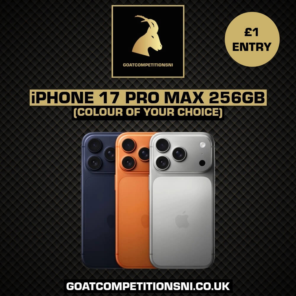 WIN A iPHONE 17 PRO MAX 256GB (COLOUR OF YOUR CHOICE)