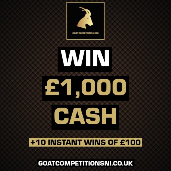 WIN £1,000 CASH + 10 INSTANT WINS OF £100 - 1P TO ENTER