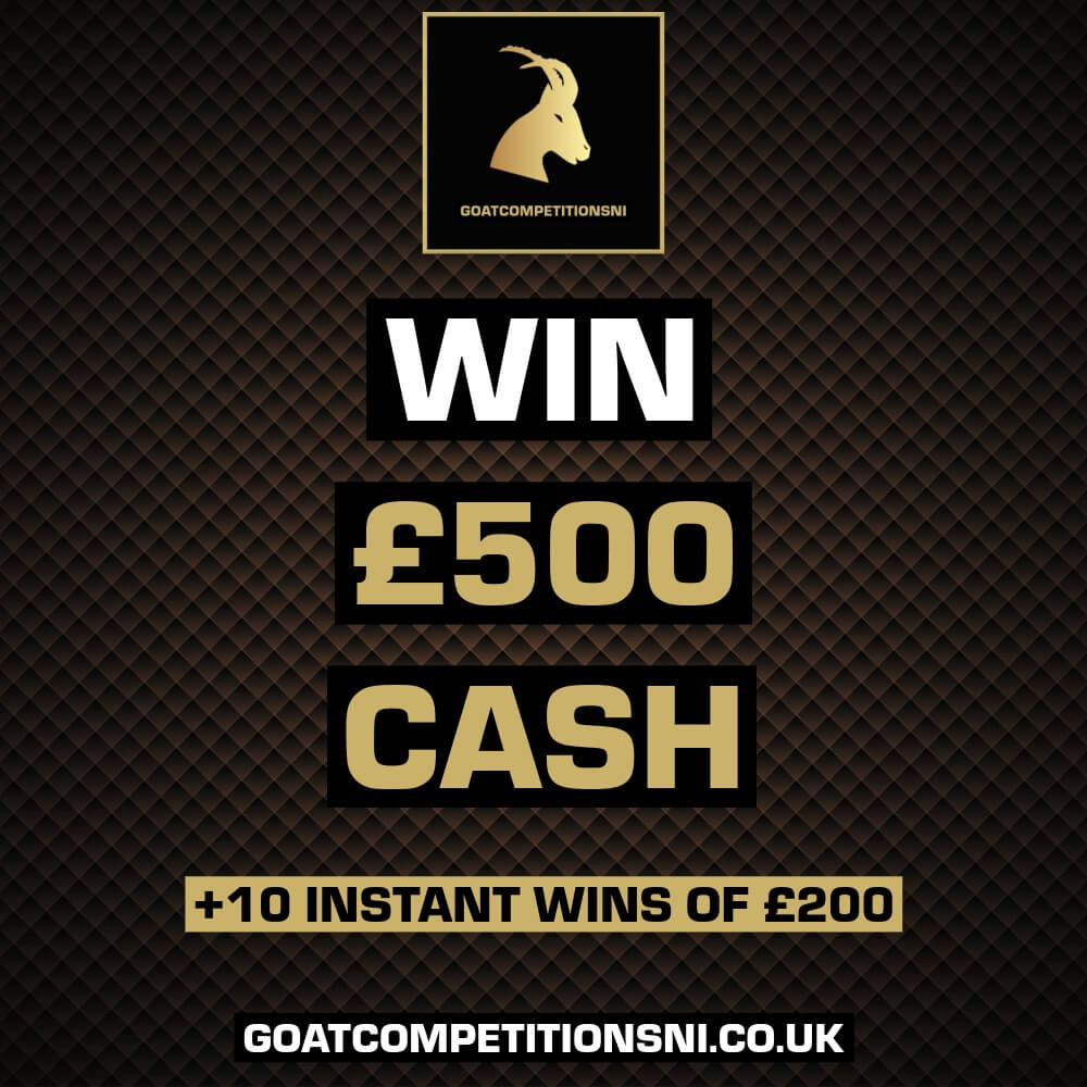 WIN £500 CASH + 10 INSTANT WINS OF £200 – 3P TO ENTER