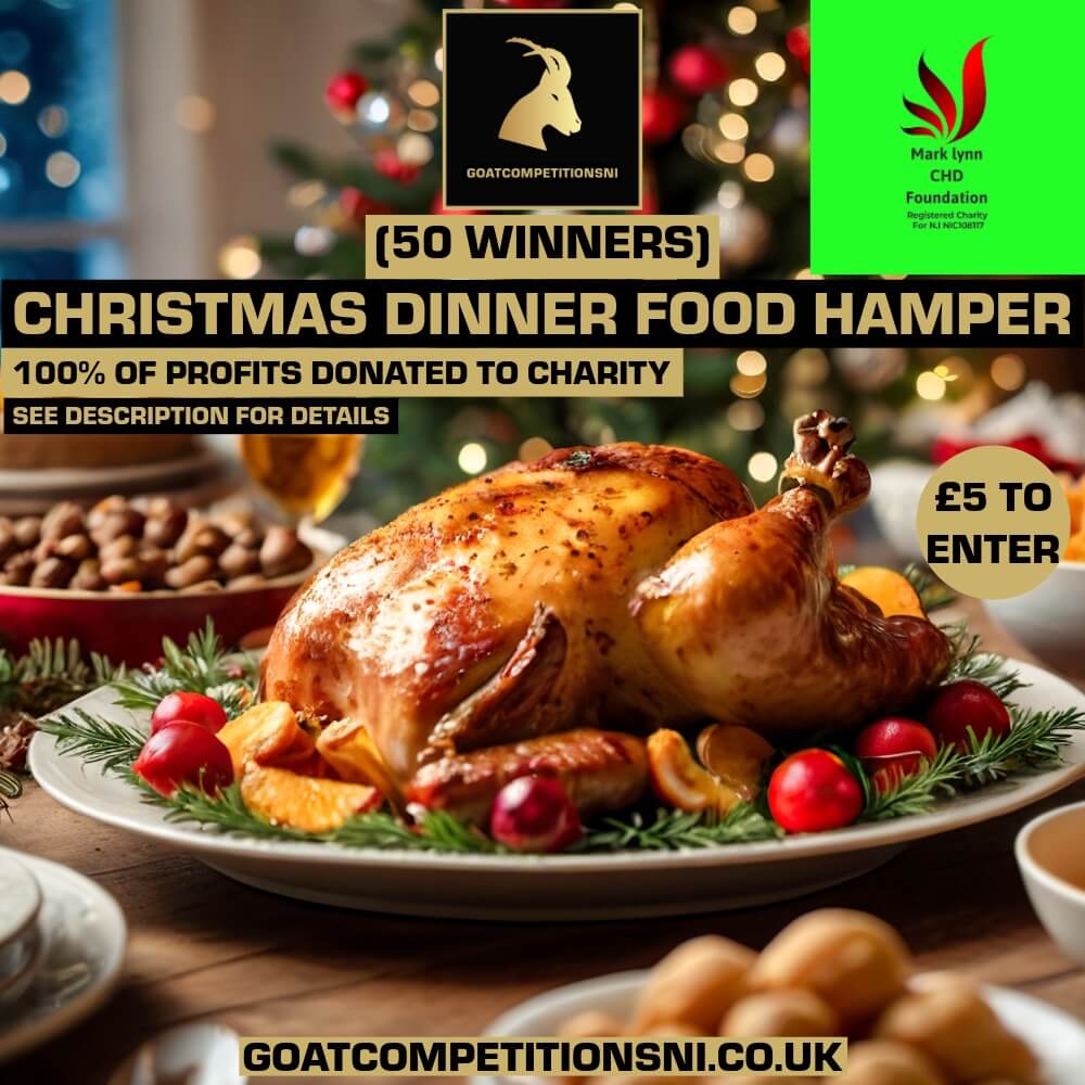 x50 WINNERS OF A CHRISTMAS DINNER HAMPER! 06/12